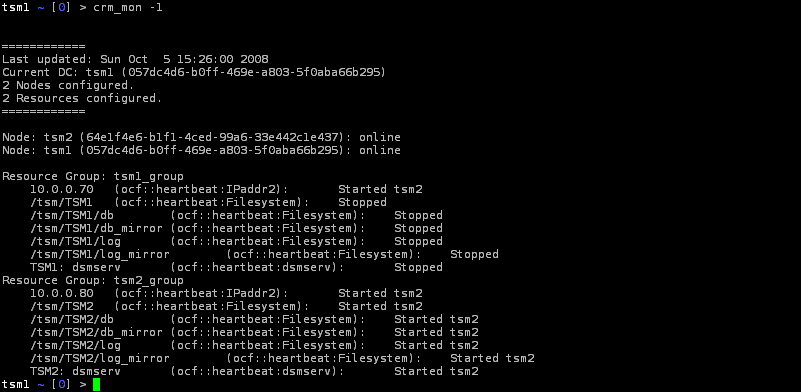 Linux-HA really does shut down the resource group in order