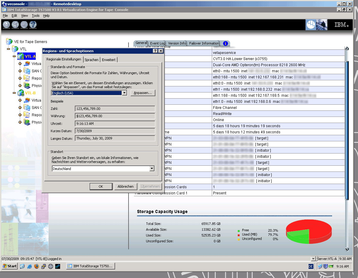 VE console with english decimal number format