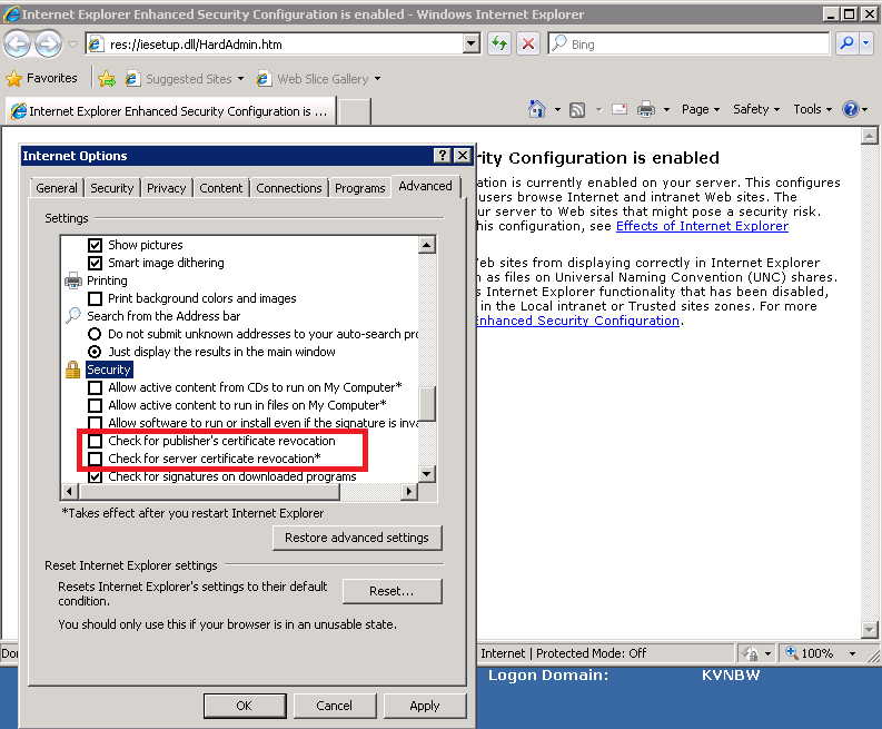 SnapManager for SQL Server: Internet Explorer fixes