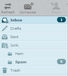 RoundCube: Adjusted Inbox View