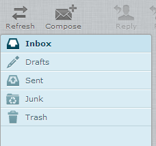 RoundCube: Inbox view